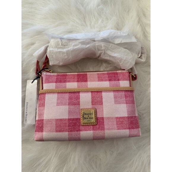 Dooney & Bourke Quad Check Ginger Small Crossbody Pink - Picture 4 of 8